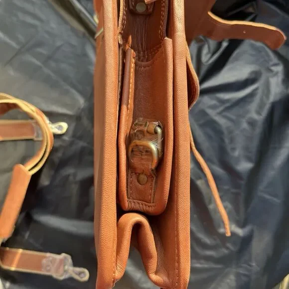 Cuero Vintage Look Handmade Leather Travel Messenger Bag Laptop Briefcase